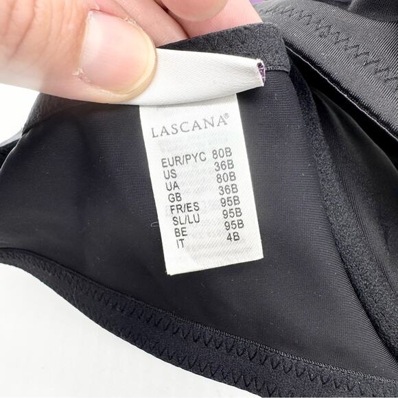 NWT Lascana Multi Way Strap T-Shirt Bra Black Size 36B Minimalist Lightweight - Picture 10 of 12